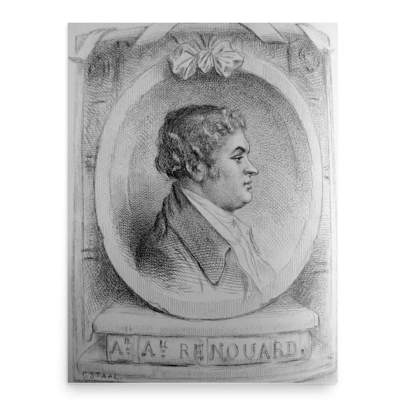 Antoine-Augustin Renouard poster print, in size 18x24 inches.