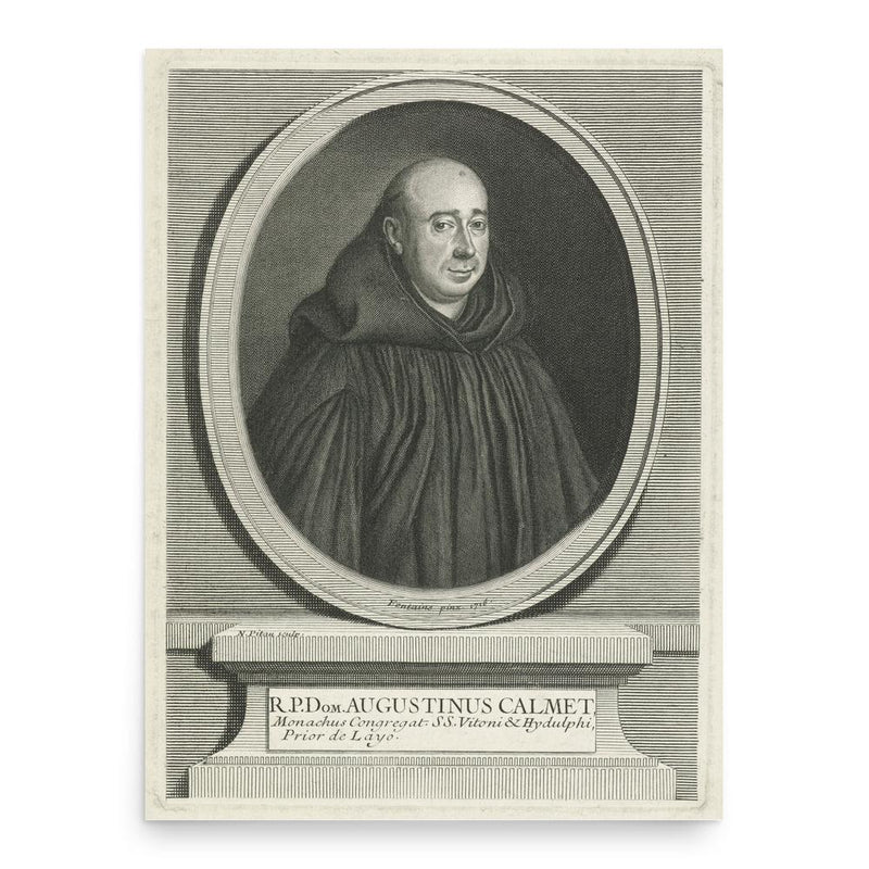 Antoine Augustin Calmet poster print, in size 18x24 inches.