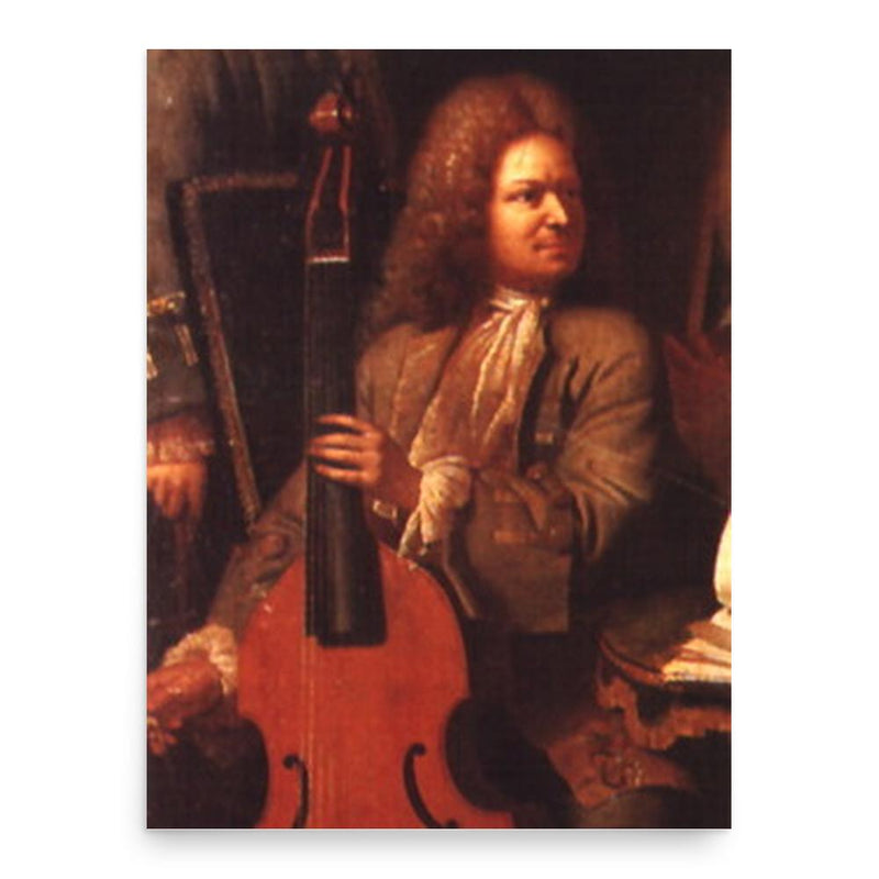 Antoine Forqueray poster print, in size 18x24 inches.