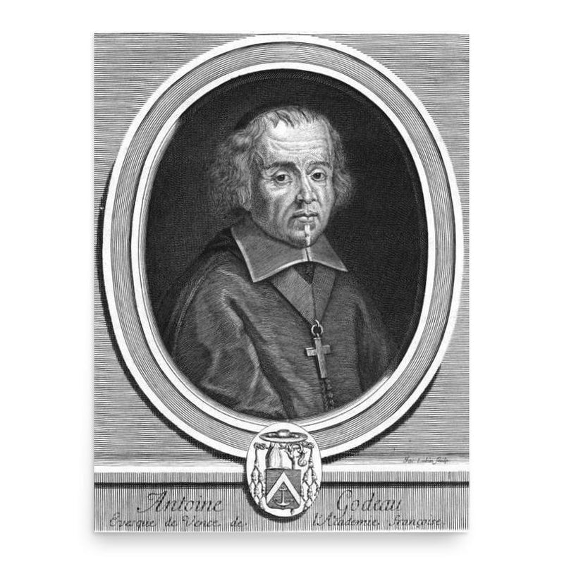 Antoine Godeau poster print, in size 18x24 inches.