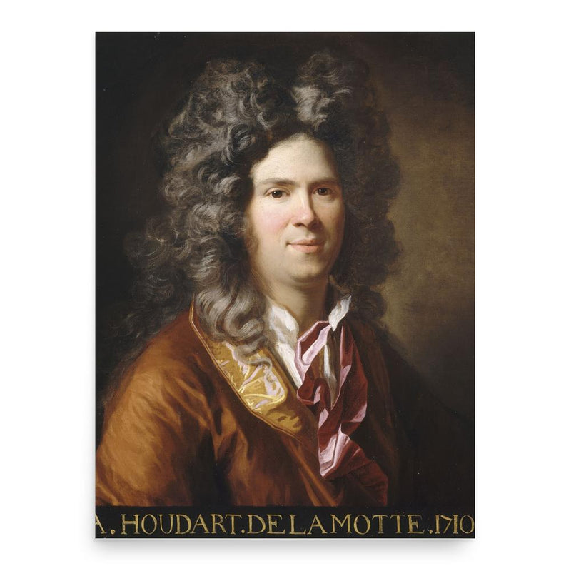Antoine Houdar de la Motte poster print, in size 18x24 inches.