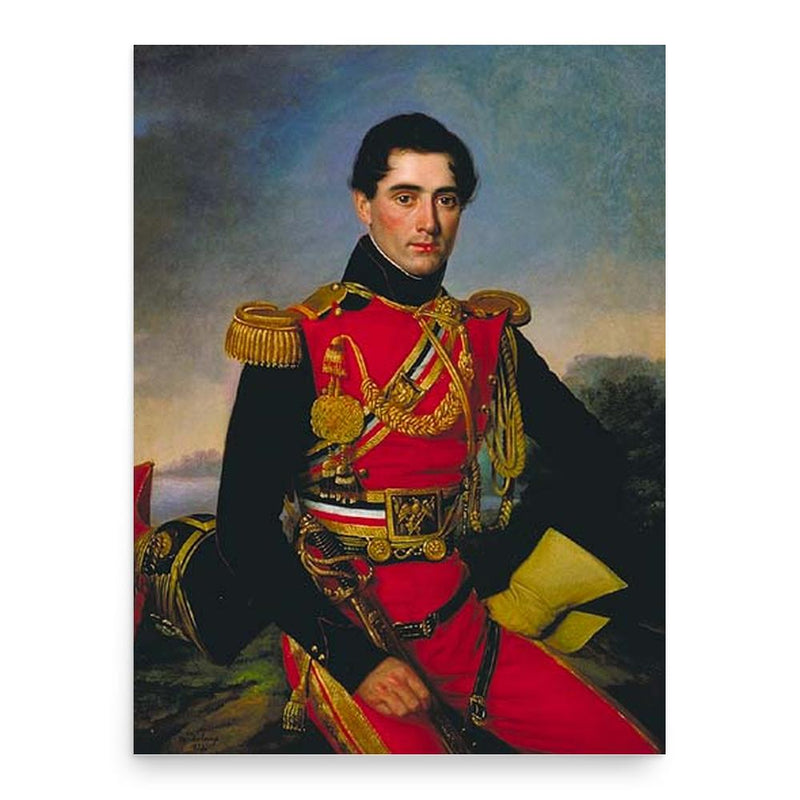 Antoine James de Marigny poster print, in size 18x24 inches.