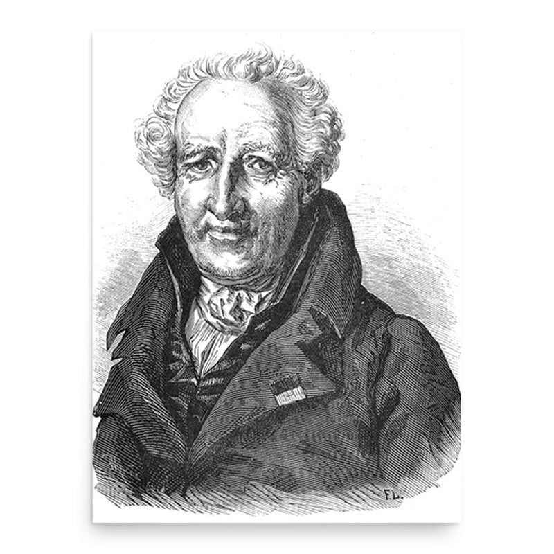 Antoine Laurent de Jussieu poster print, in size 18x24 inches.
