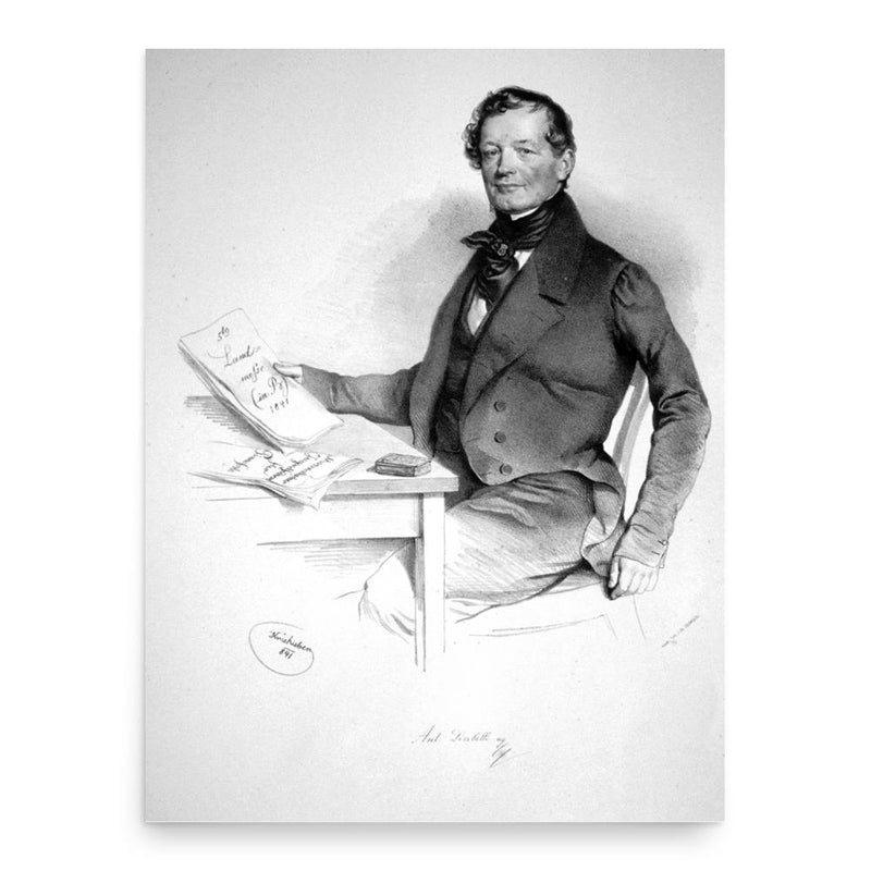 Anton Diabelli poster print, in size 18x24 inches.