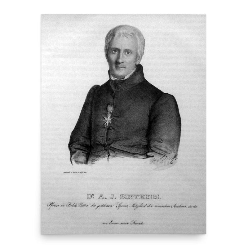 Anton Joseph Binterim poster print, in size 18x24 inches.