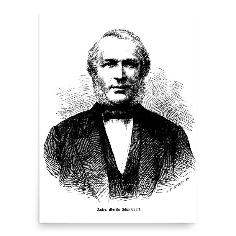 Anton Martin Schweigaard poster print, in size 18x24 inches.