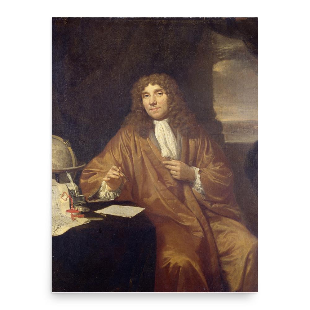 Antonie van Leeuwenhoek poster print, in size 18x24 inches.