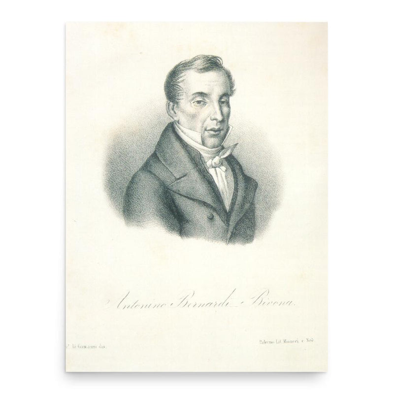 Antonino de Bivona-Bernardi poster print, in size 18x24 inches.