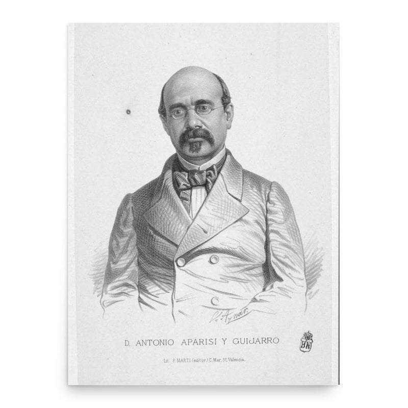 Antonio Aparisi Guijarro poster print, in size 18x24 inches.