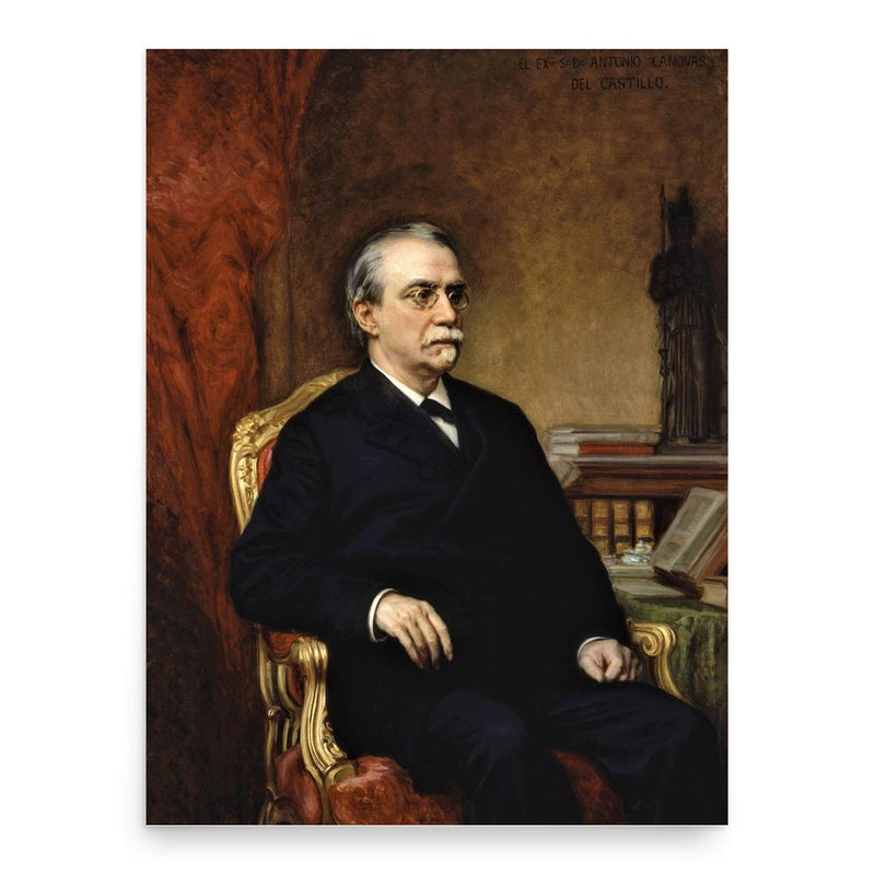 Antonio Cánovas del Castillo poster print, in size 18x24 inches.