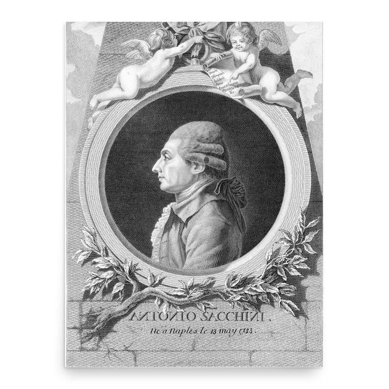 Antonio Sacchini poster print, in size 18x24 inches.