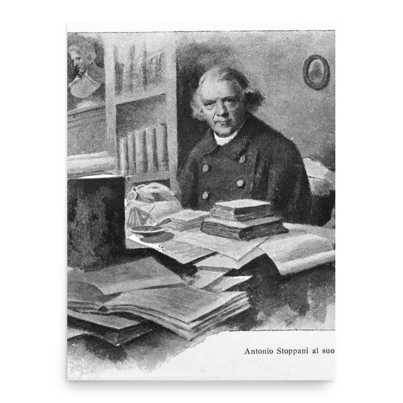 Antonio Stoppani poster print, in size 18x24 inches.