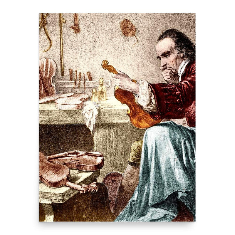 Antonio Stradivari poster print, in size 18x24 inches.
