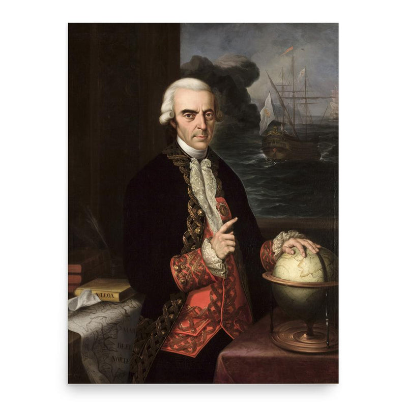 Antonio de Ulloa poster print, in size 18x24 inches.