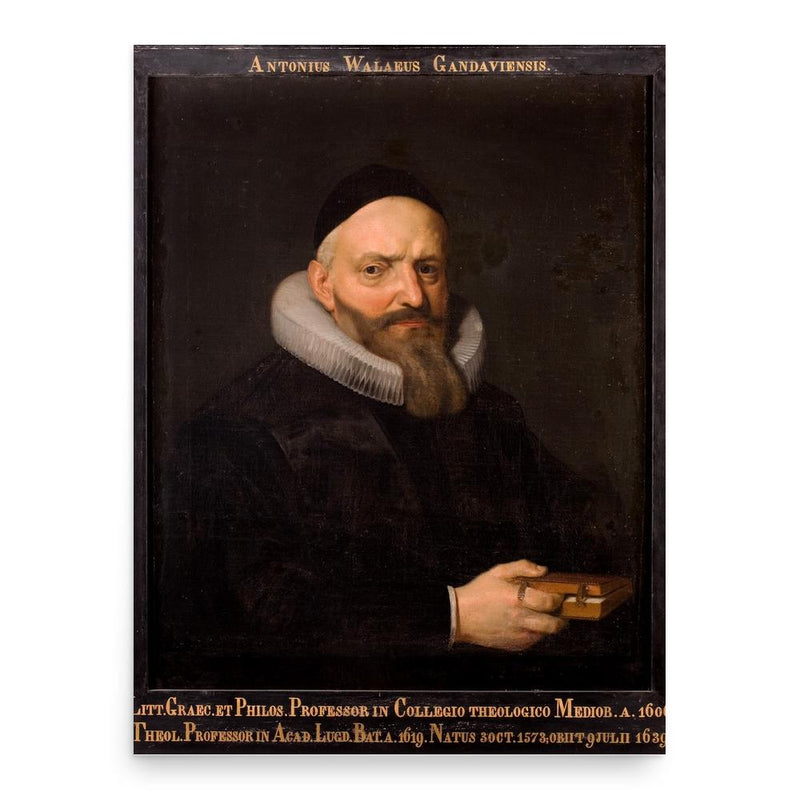 Antonius Walaeus poster print, in size 18x24 inches.