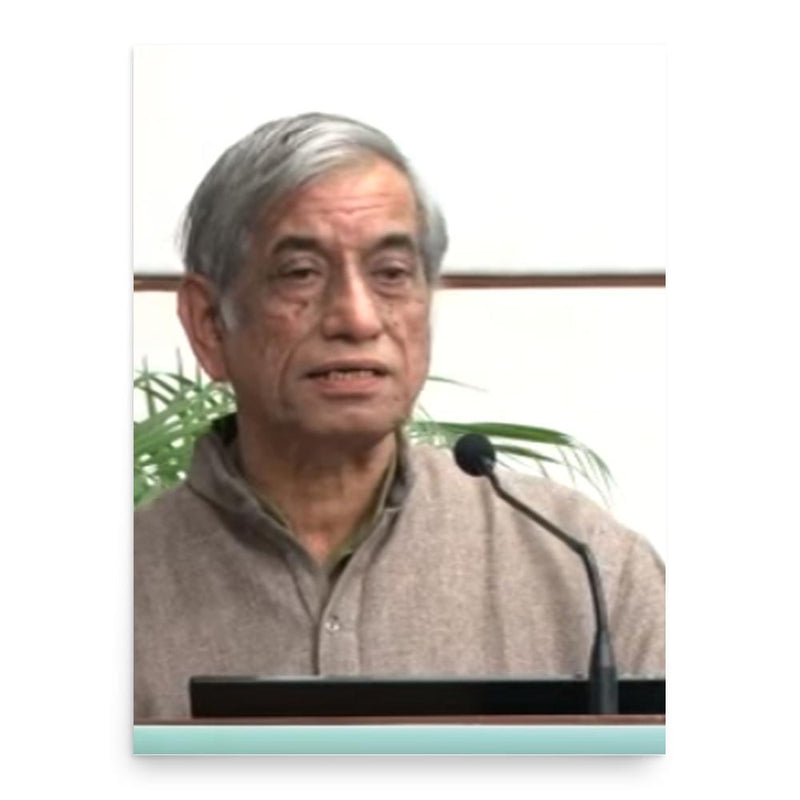 Anupam Mishra poster print, in size 18x24 inches.