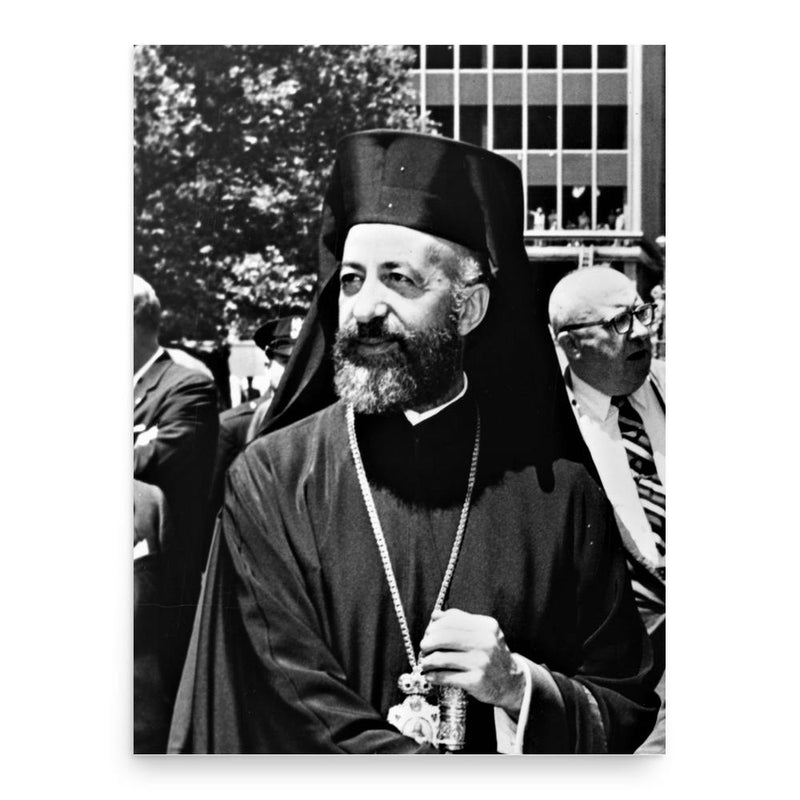 Archbishop Makarios III poster print, in size 18x24 inches.