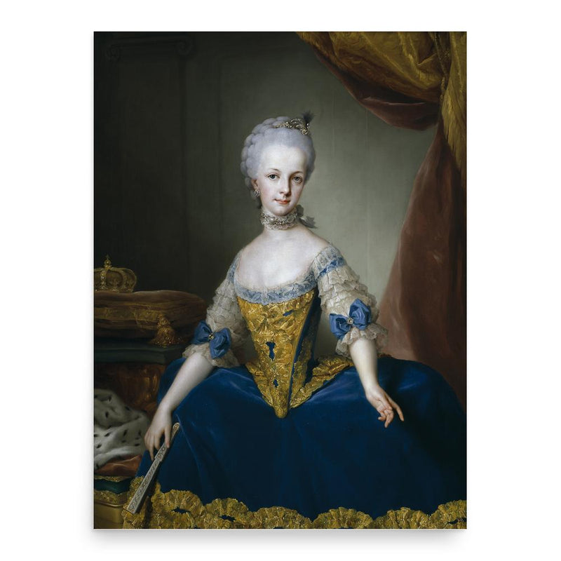 Archduchess Maria Josepha of Austria poster print, in size 18x24 inches.