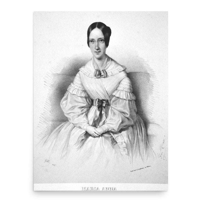 Archduchess Marie Anne of Austria poster print, in size 18x24 inches.