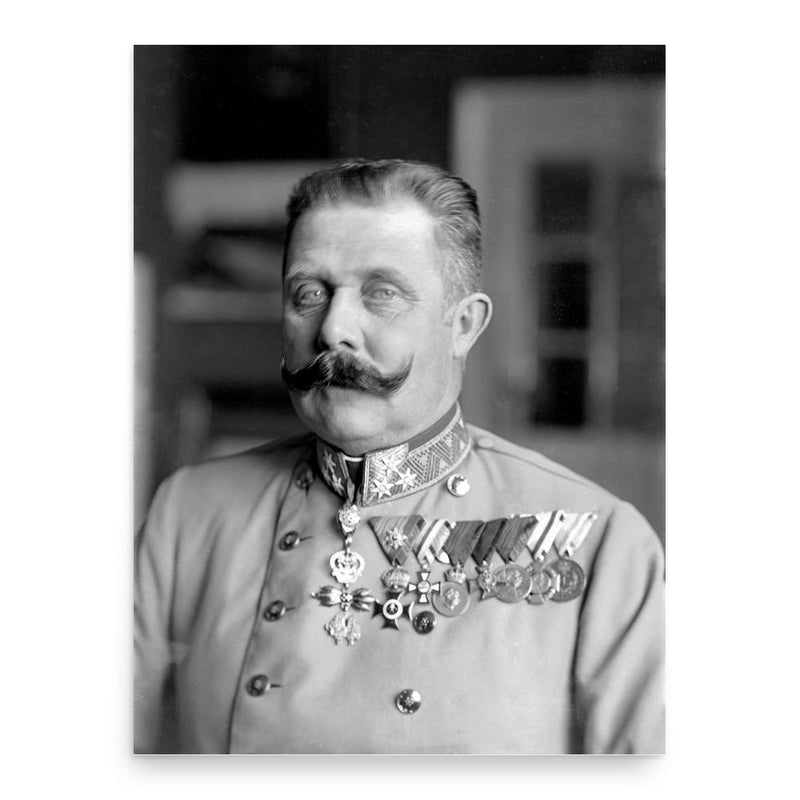 Archduke Franz Ferdinand of Austria poster print, in size 18x24 inches.