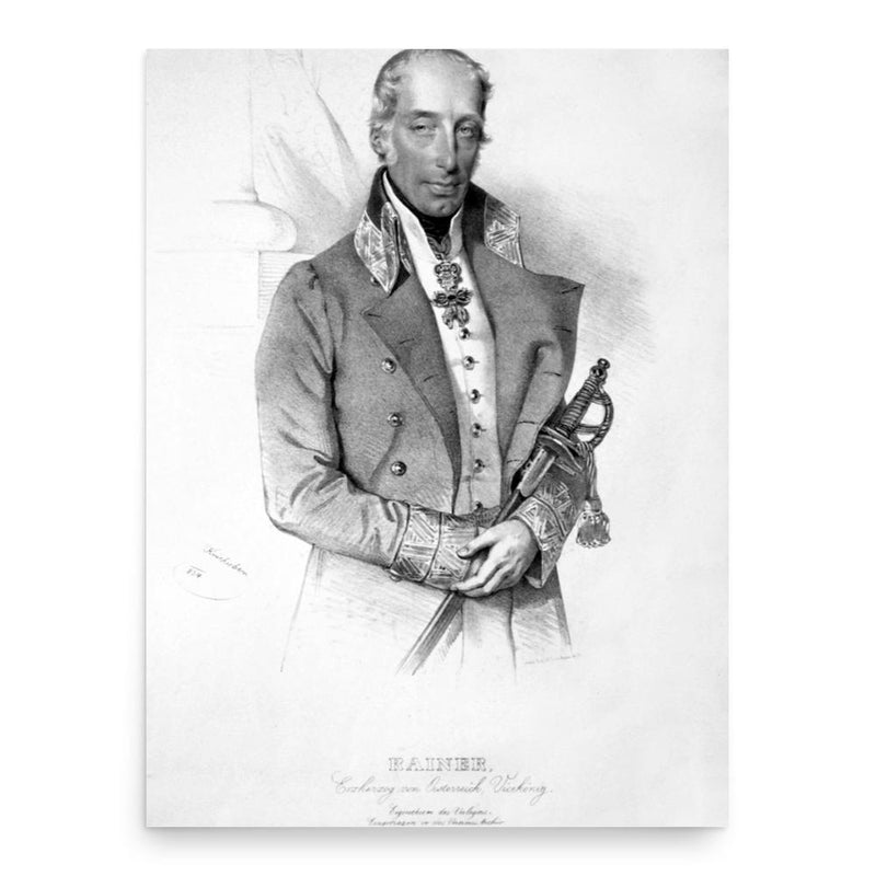 Archduke Rainer Joseph of Austria poster print, in size 18x24 inches.