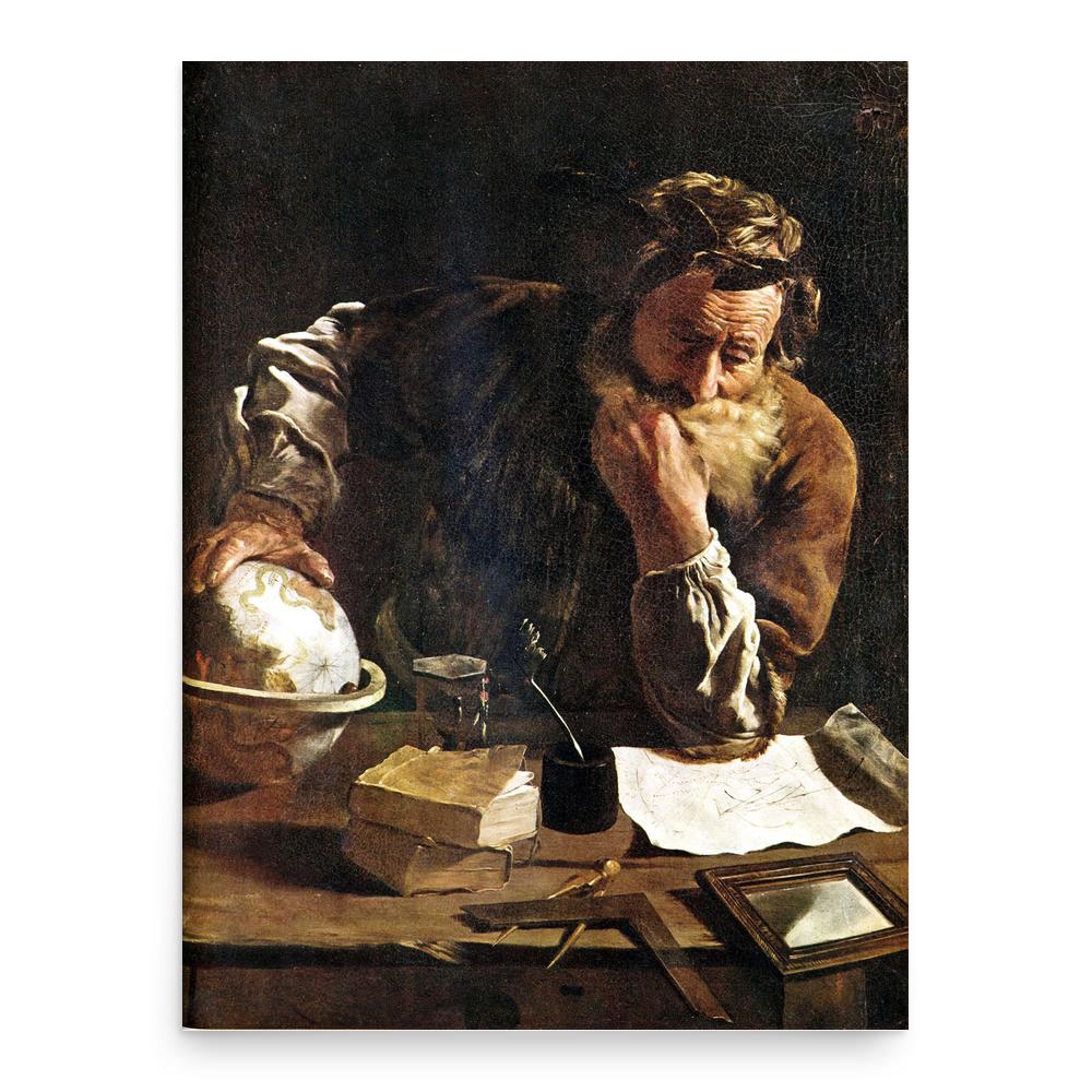 Archimedes poster print, in size 18x24 inches.