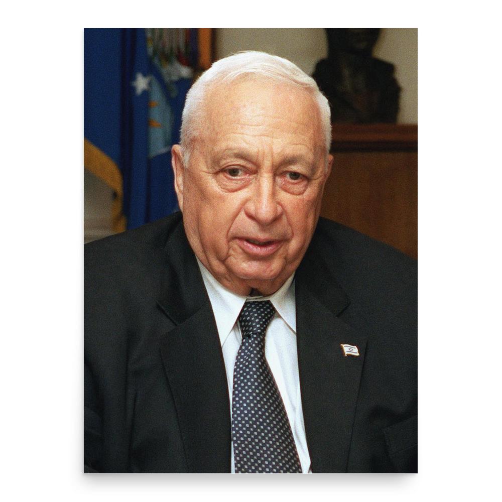 Ariel Sharon poster print, in size 18x24 inches.