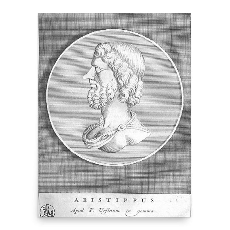 Aristippus poster print, in size 18x24 inches.