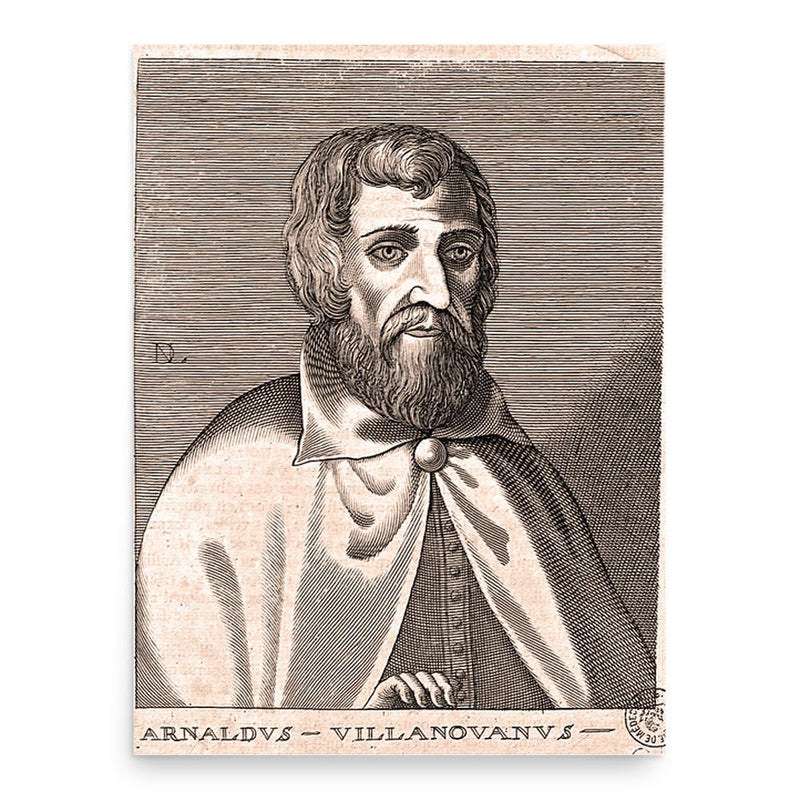 Arnaldus de Villa Nova poster print, in size 18x24 inches.