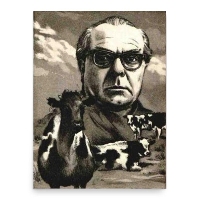 Arno Schmidt poster print, in size 18x24 inches.