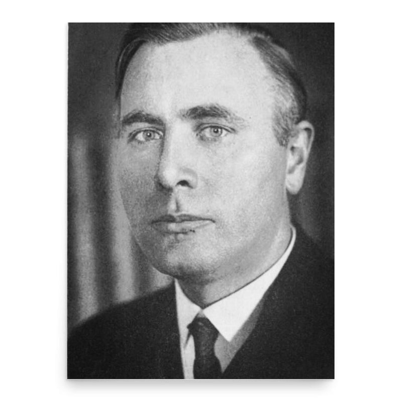 Arnold Brecht poster print, in size 18x24 inches.