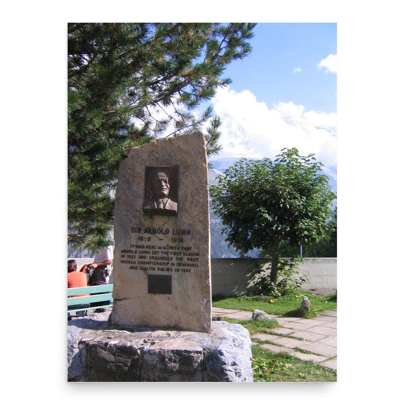 Arnold Lunn poster print, in size 18x24 inches.