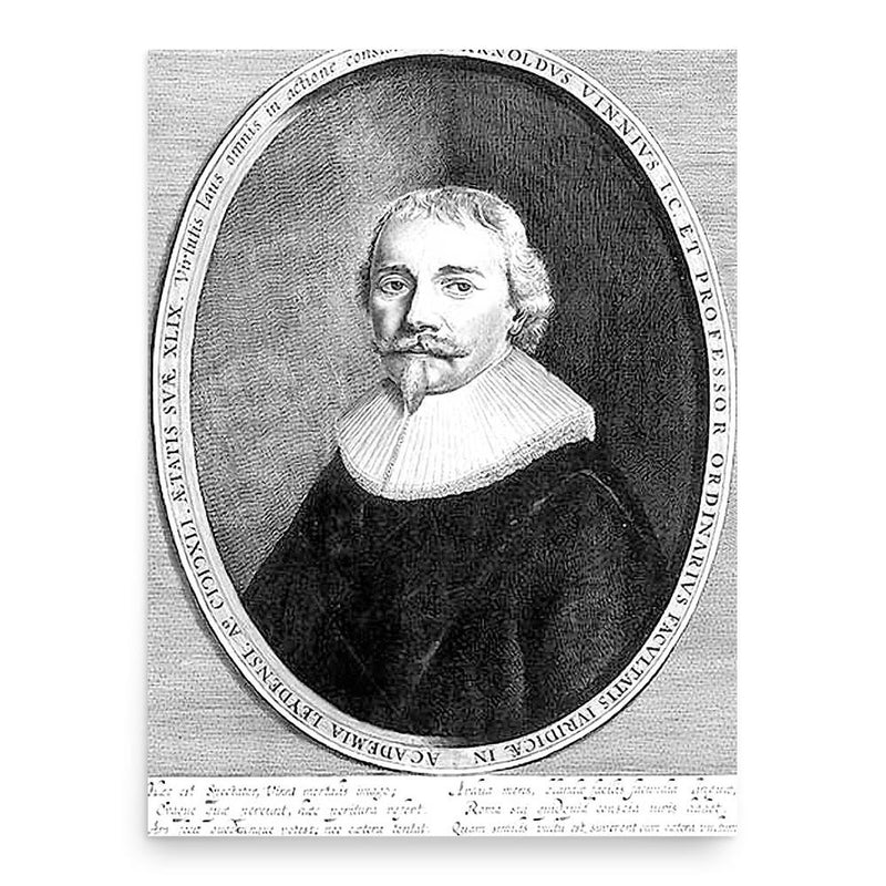 Arnold Vinnius poster print, in size 18x24 inches.