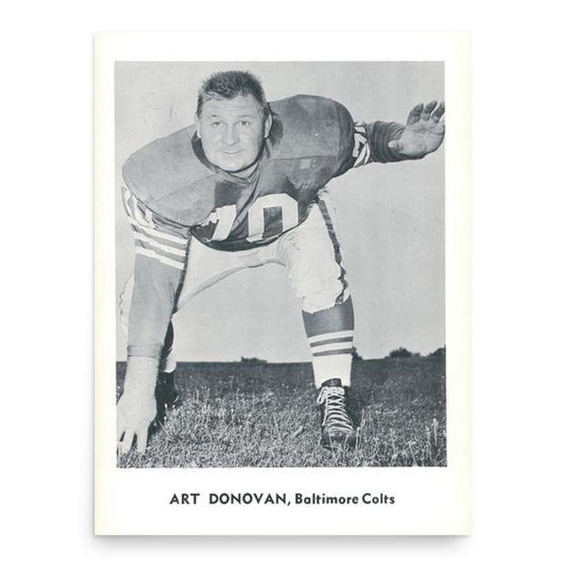 Art Donovan poster print, in size 18x24 inches.