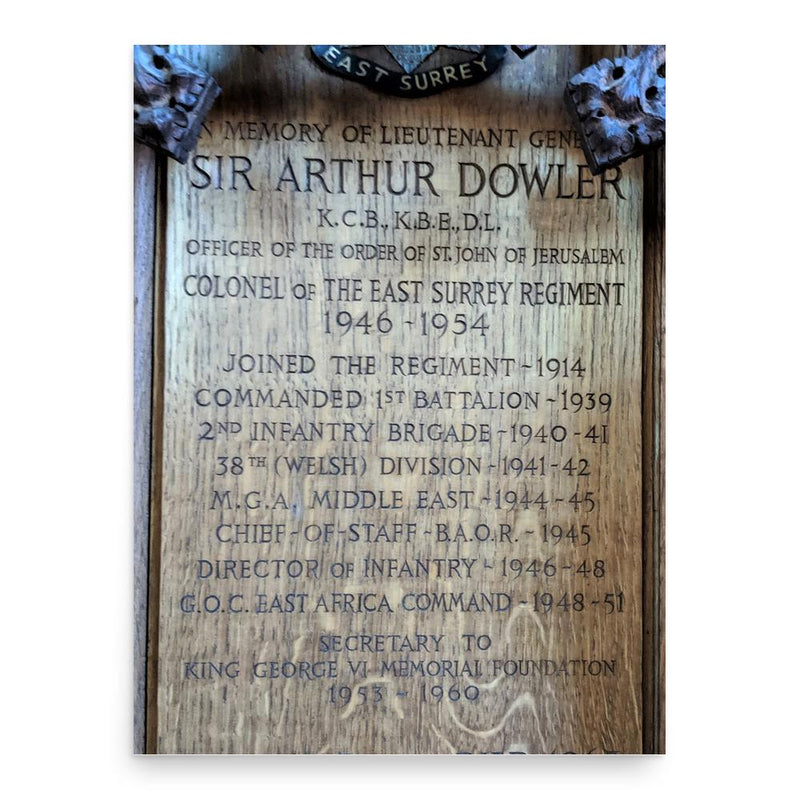 Arthur Dowler poster print, in size 18x24 inches.