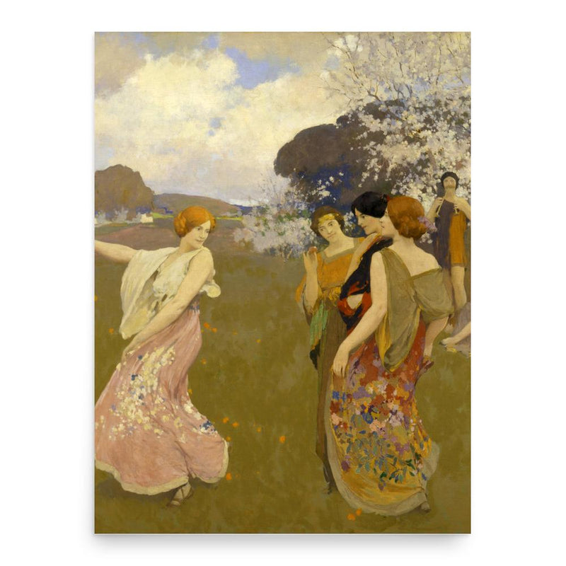 Arthur Frank Mathews poster print, in size 18x24 inches.