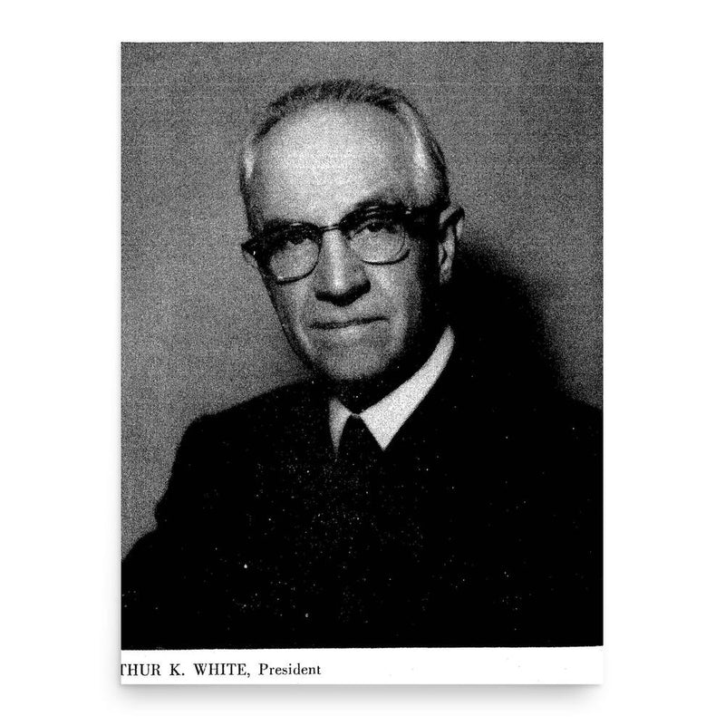 Arthur Kent White poster print, in size 18x24 inches.