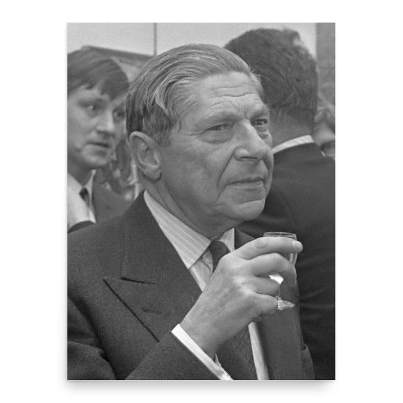 Arthur Koestler poster print, in size 18x24 inches.
