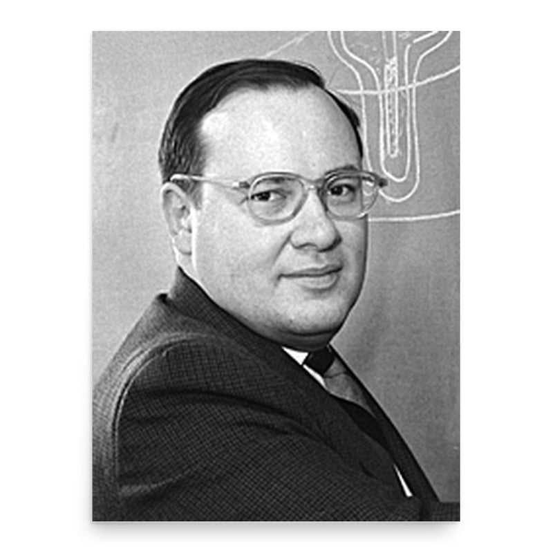 Arthur Leonard Schawlow poster print, in size 18x24 inches.