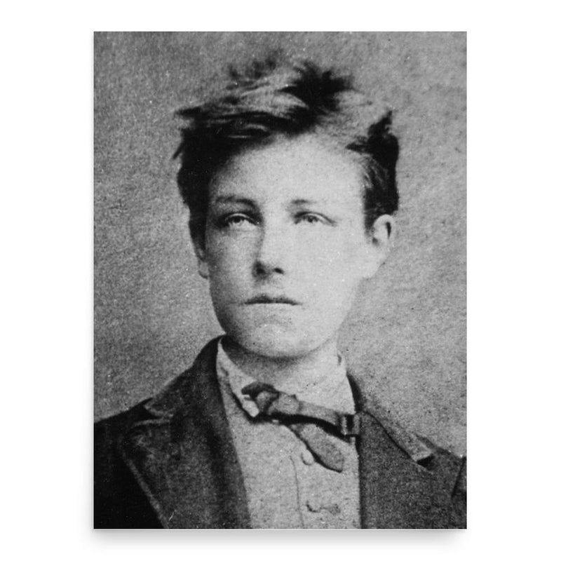Arthur Rimbaud poster print, in size 18x24 inches.