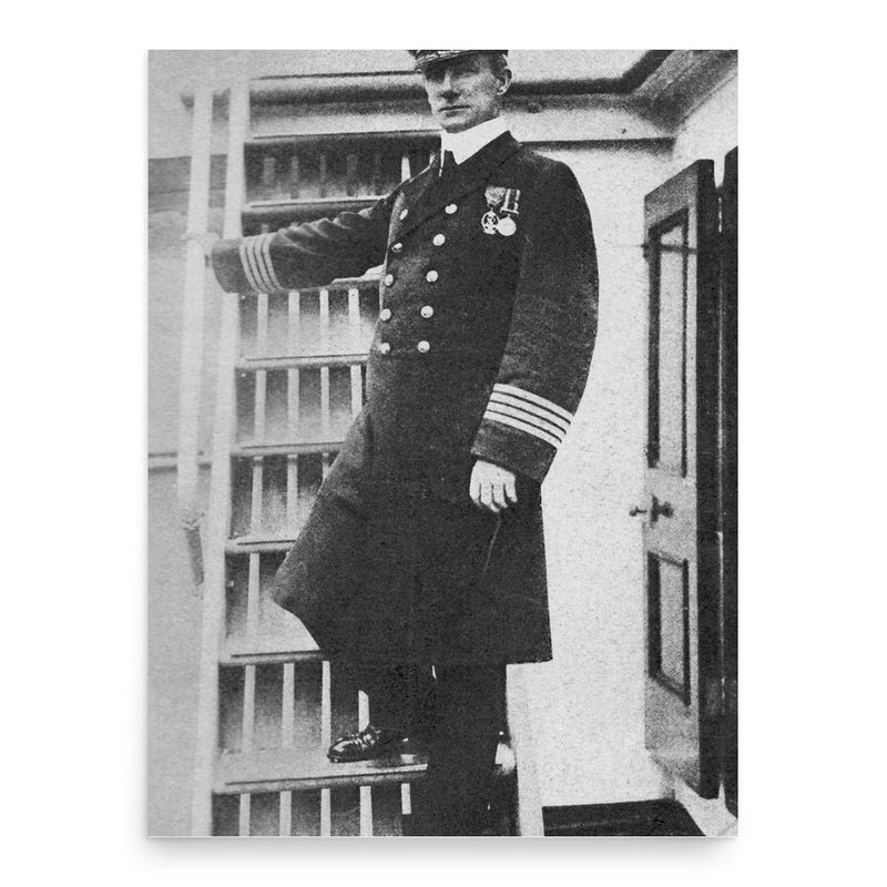 Arthur Rostron poster print, in size 18x24 inches.