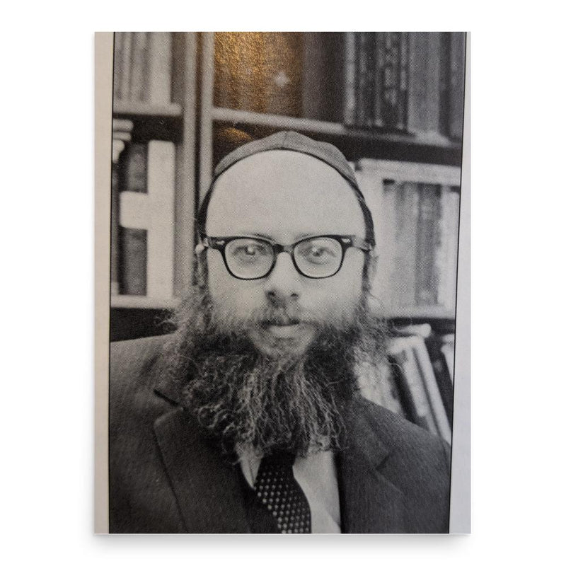 Aryeh Kaplan poster print, in size 18x24 inches.