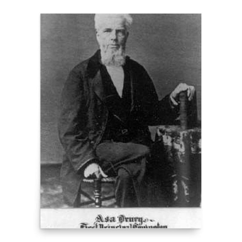 Asa Drury poster print, in size 18x24 inches.