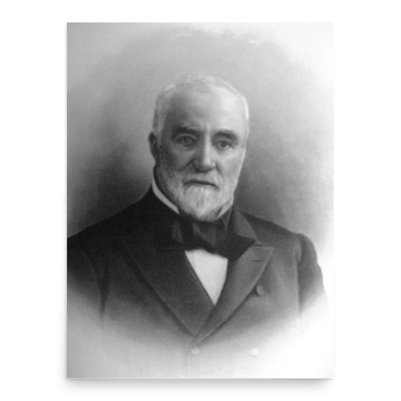 Asahel Bush poster print, in size 18x24 inches.