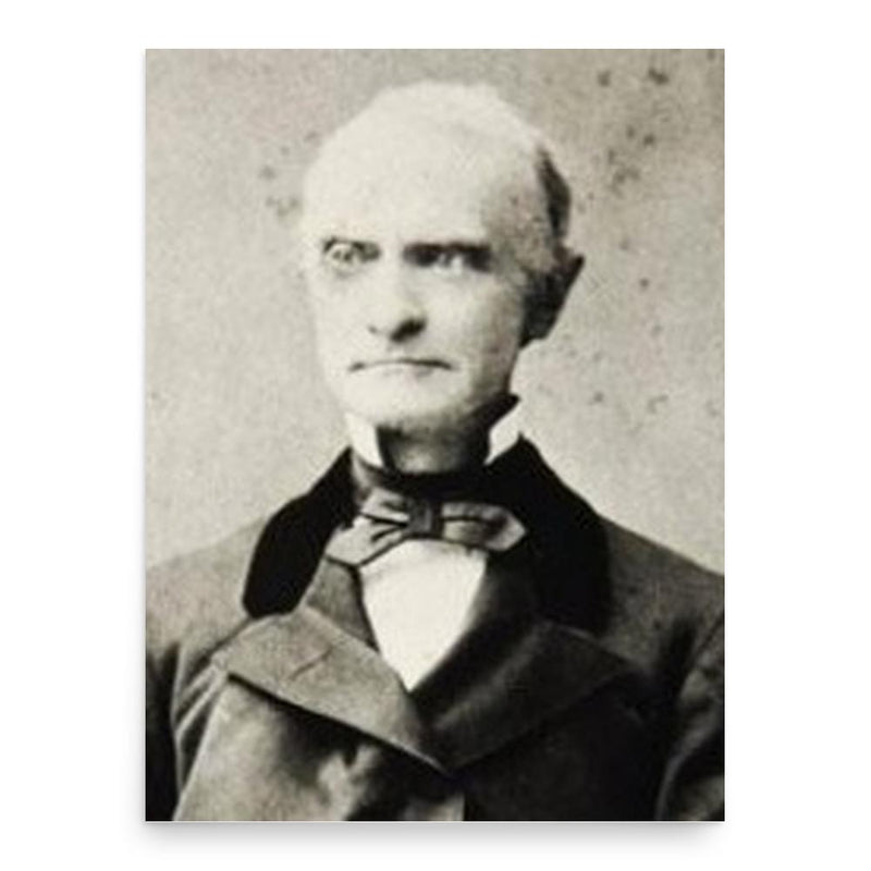 Asahel Gridley poster print, in size 18x24 inches.