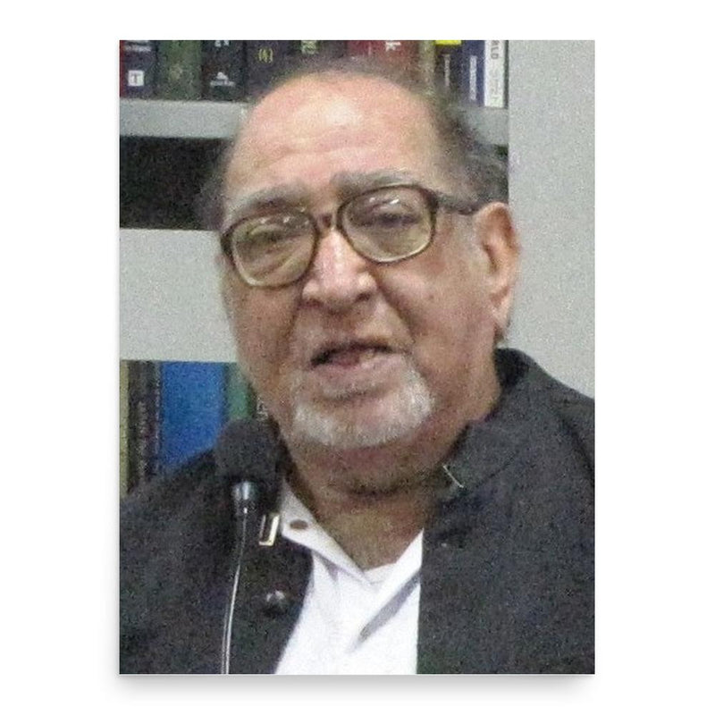 Asghar Ali Engineer poster print, in size 18x24 inches.