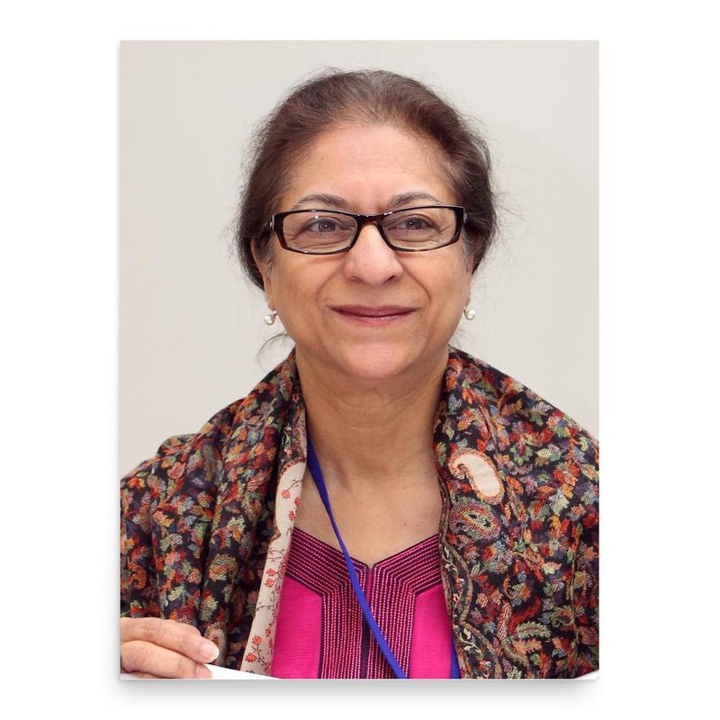 Asma Jahangir poster print, in size 18x24 inches.