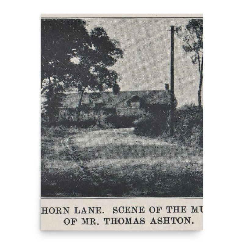 Assassination of Thomas Ashton poster print, in size 18x24 inches.