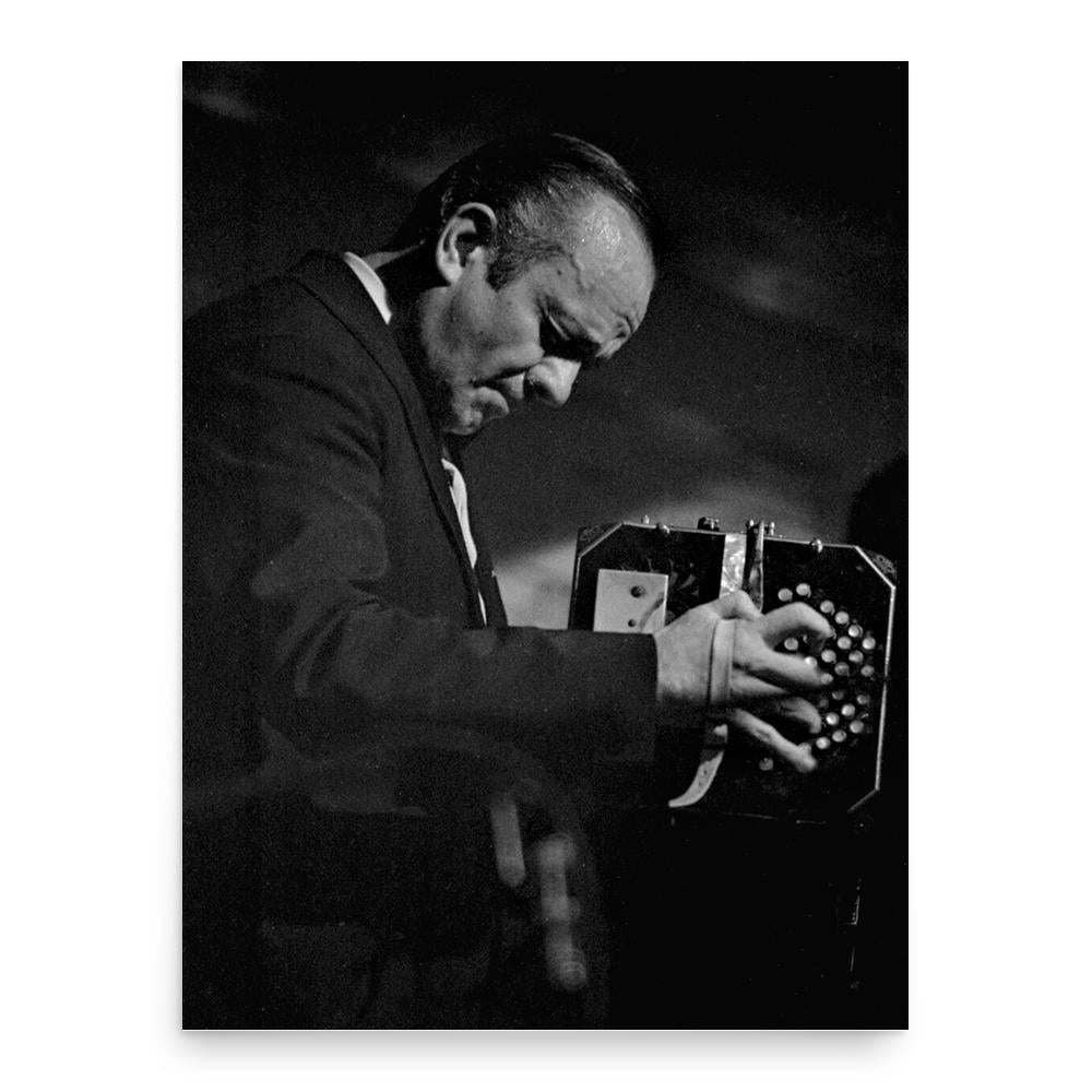 Astor Piazzolla poster print, in size 18x24 inches.