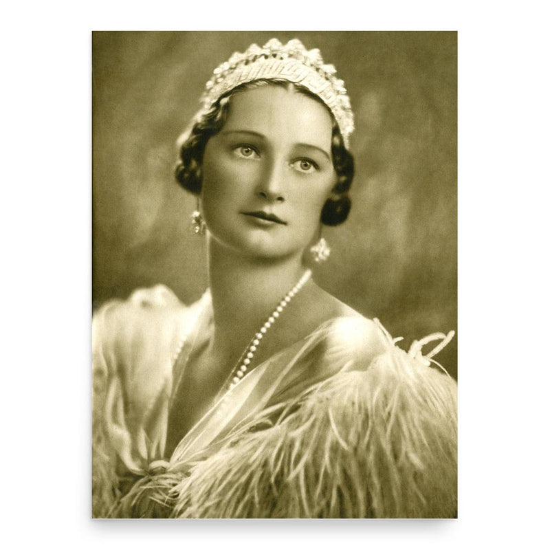 Astrid of Sweden poster print, in size 18x24 inches.